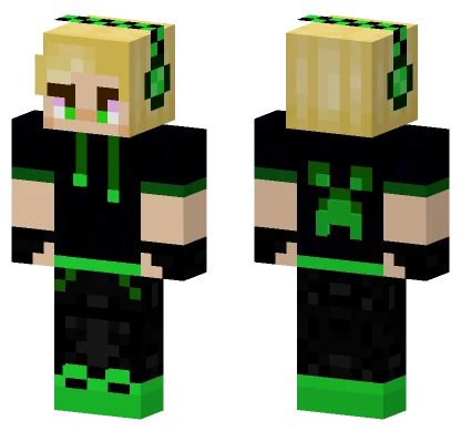 Green Gamer Minecraft skin