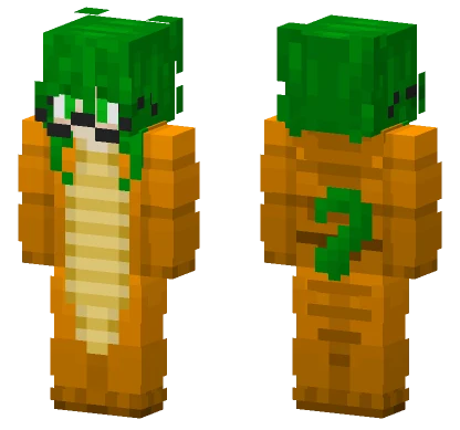 Green Gecko Boy Minecraft skin