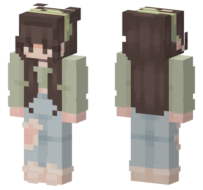 Green Girl Outfit Minecraft skin