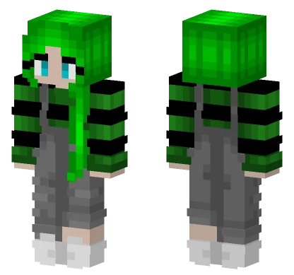 Green Girl Overalls Minecraft skin