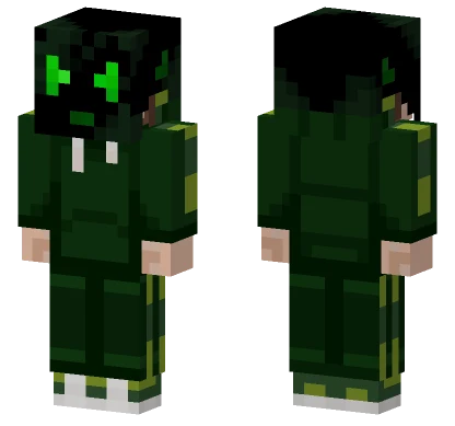 Green Guy With Full Mask Minecraft skin