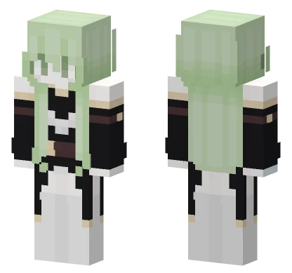 Green Haired Girl Minecraft skin