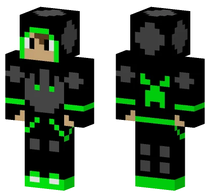 Green Hood Skin Minecraft skin