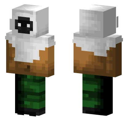 Green Hooded Figure Minecraft skin