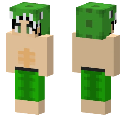 Green Hooded Figure Minecraft skin