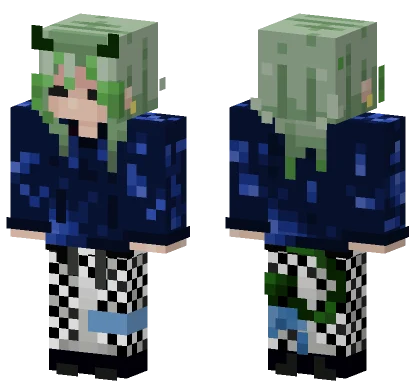 Green Hooded Figure Minecraft skin