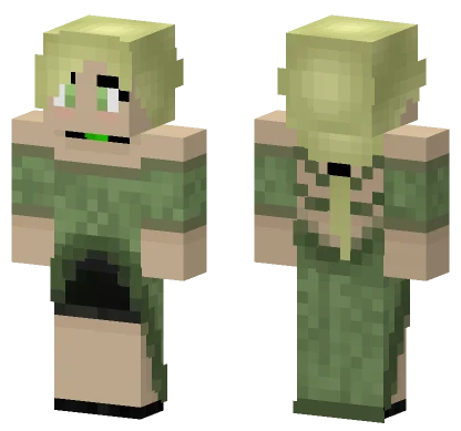 Green Hooded Robe Minecraft skin