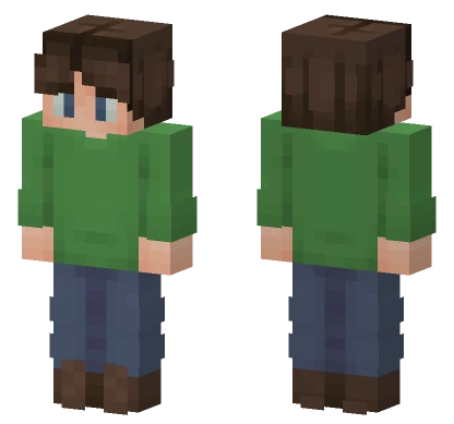 Green Hoodie Boy Minecraft skin