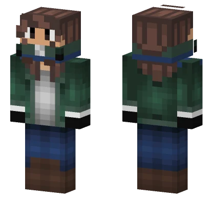 Green Hoodie Boy Minecraft skin