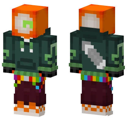 Green Hoodie Gamer Minecraft skin