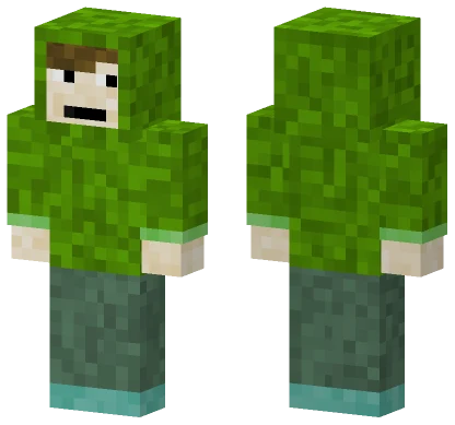 Green Hoodie Person Minecraft skin