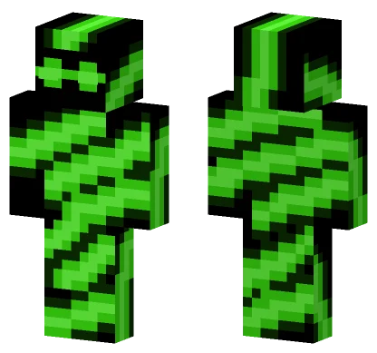Green Lightning Minecraft skin