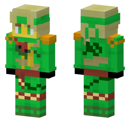 Green Lizard Sombrero Minecraft skin