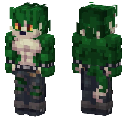 Green Lizard Warrior Minecraft skin
