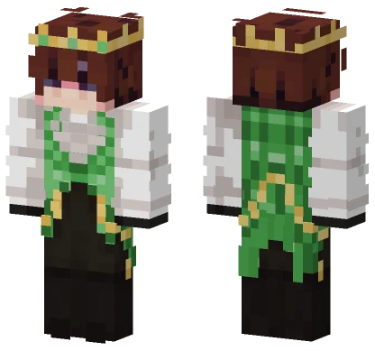 Green Mage Robes Minecraft skin