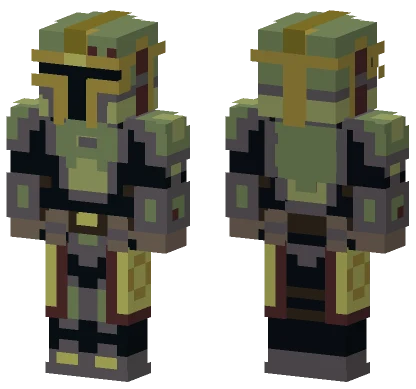 Green Mandalorian Minecraft skin