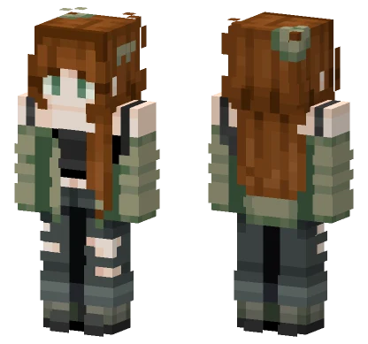 Green Military Girl Minecraft skin
