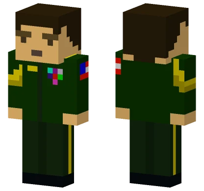 Green Military Uniform Minecraft skin