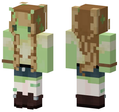 Green Mossy Girl Minecraft skin