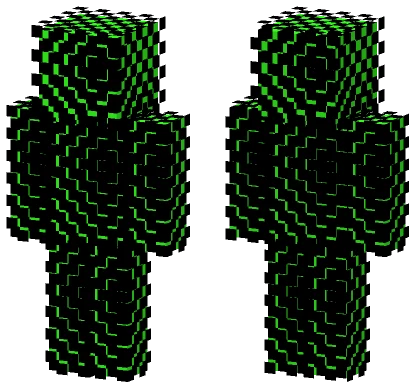 Green N Black Minecraft skin