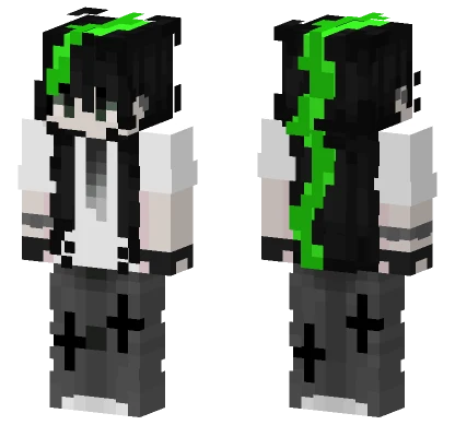 Green Neon Boy Minecraft skin