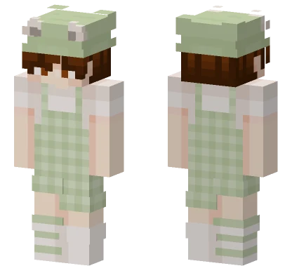 Green Overalls Girl Minecraft skin