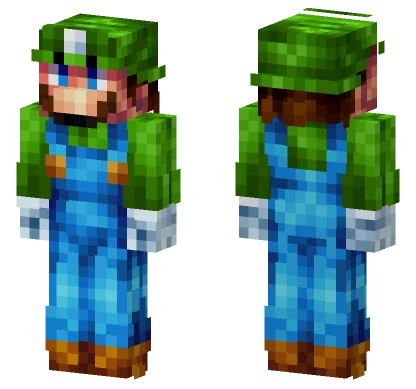 Green Overalls Luigi Minecraft skin