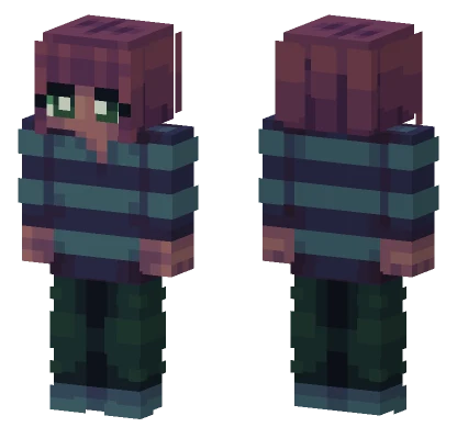 Green Pink Girl Alternative Minecraft skin
