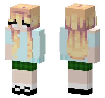Green Plaid Melons Blueberries Minecraft skin