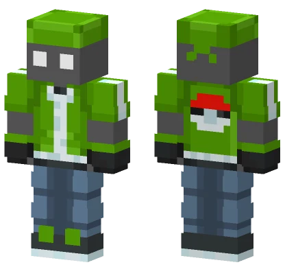 Green Pokemon Trainer Minecraft skin