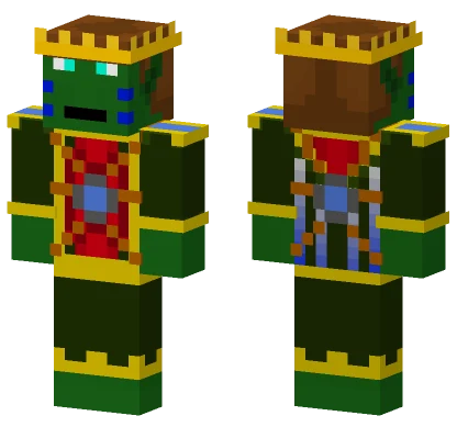 Green Reptilian Warrior Minecraft skin