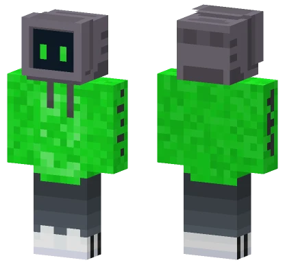 Green Robot Warrior Minecraft skin
