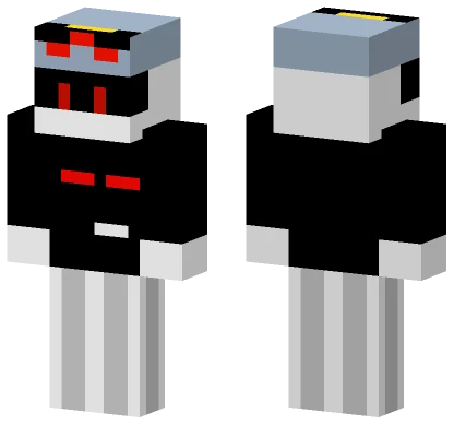 Green Robot With Red Eyes Minecraft skin