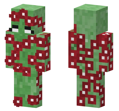 Green Rose Pattern Minecraft skin