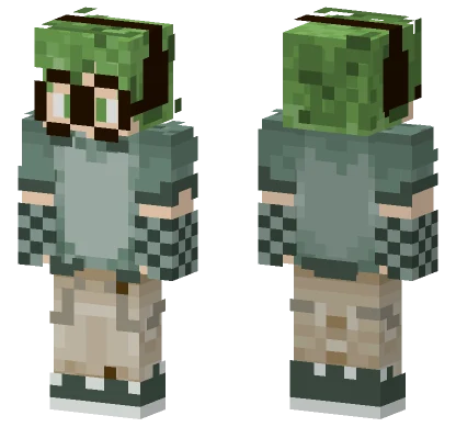 Green Samurai Warrior Minecraft skin