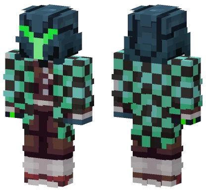 Green Samus Tanjiro Minecraft skin