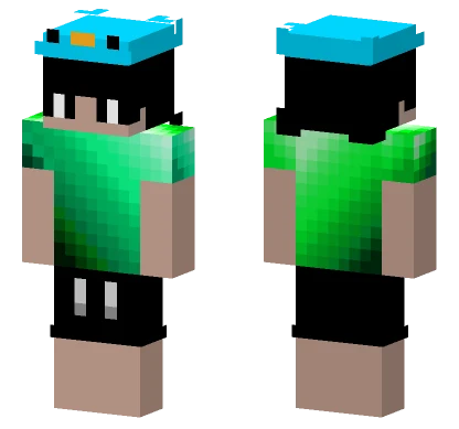 Green Shirt Boy Minecraft skin