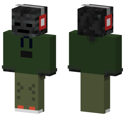 Green Shirt Wither Minecraft skin