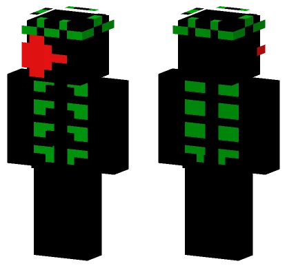 Green Skeleton Sniper Minecraft skin
