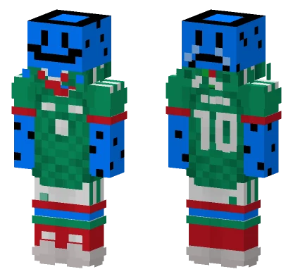 Green Soccer Jersey Minecraft skin