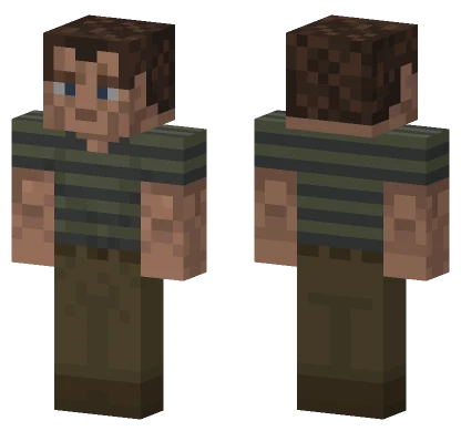 Green Striped Survivor Minecraft skin
