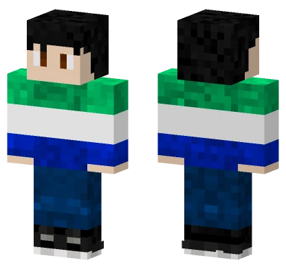 Green Striped Uniform Minecraft skin