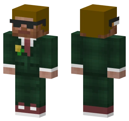 Green Suit with Tie Minecraft skin