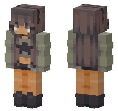 Green Sweater Mini Skirt Minecraft skin