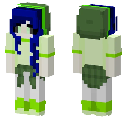 Green Zombie Girl Minecraft skin