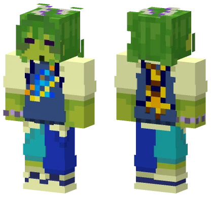 Green Zombie Warrior Minecraft skin