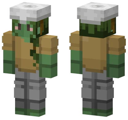 Green Zombie Warrior Minecraft skin