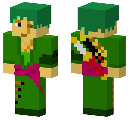 Green Zoro Outfit Minecraft skin