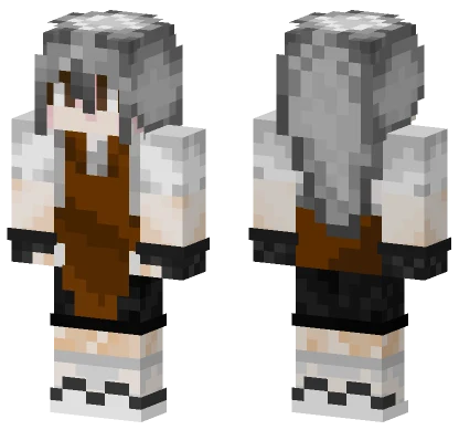 Grey Cat Hoodie Minecraft skin