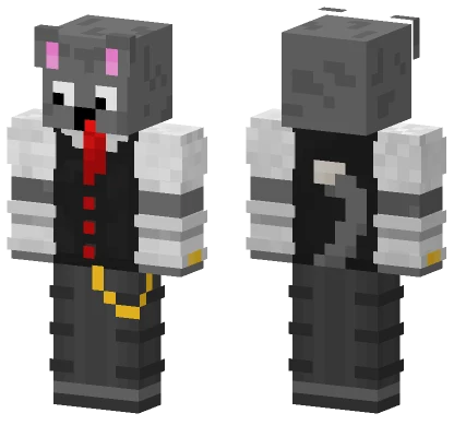 Grey Cat Suit Minecraft skin